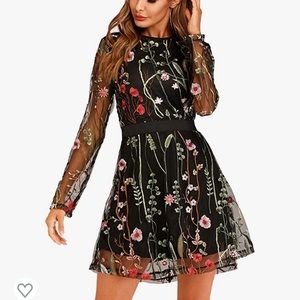 Milumia Women’s Floral Embroidery Dress